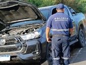 La camioneta recuperada por la Policía.