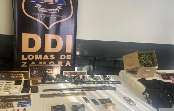 Elementos incautados en los allanamientos.