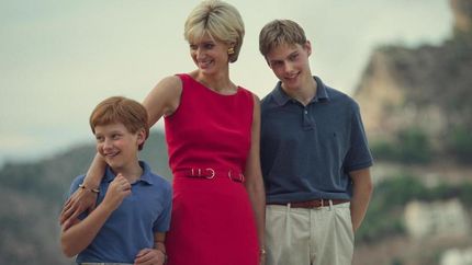 Lady Di y sus dos hijos.