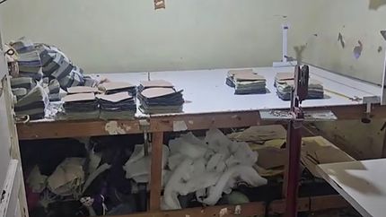 El taller clandestino donde estaba secuestrada la víctima.