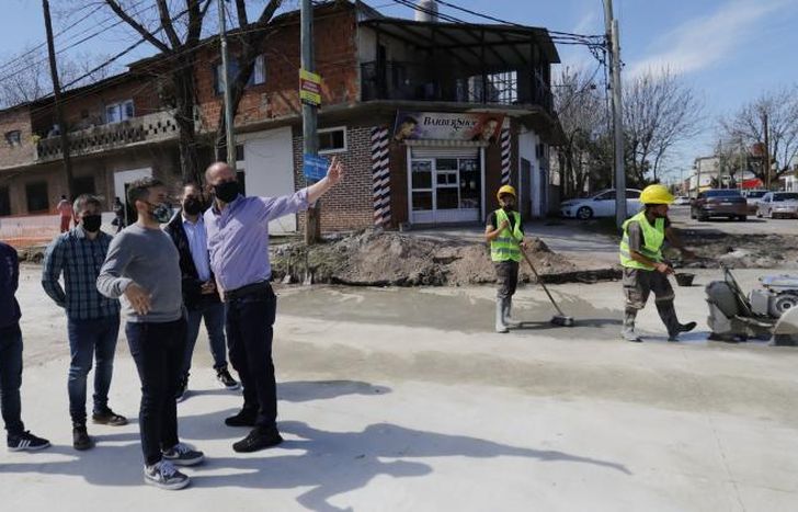 Insaurralde supervisó los trabajos en la zona.