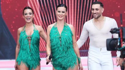 Natalie Weber, en la salsa de tres del Bailando 2023.