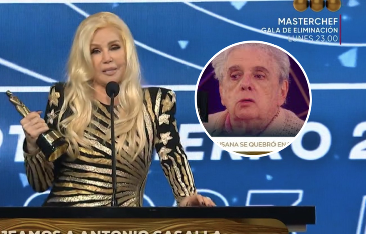 En los Martín Fierro homenajearon a Antonio Gasalla y Susana Giménez no pudo contener las lágrimas.