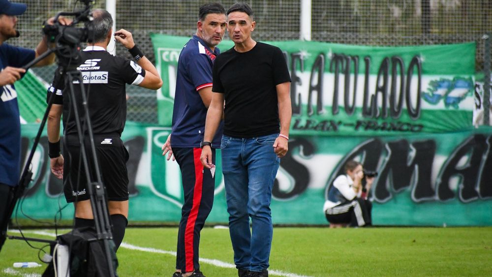 Leonardo Lemos y Javier Patalano, cuepro técnico de Los Andes. Leonardo Lemos y Javier Patalano, cuepro técnico de Los Andes.