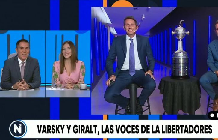 Pablo Giralt y Juan Pablo Varsky lideran las transmisiones de la Copa Libertadores en Telefe.