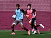 Raúl Loaiza sumó minutos en el amistoso de Lanús ante Huracán.