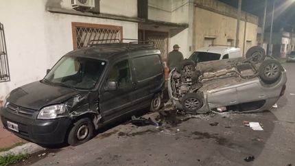 La persecución terminó con un impresionante choque en Fiorito.