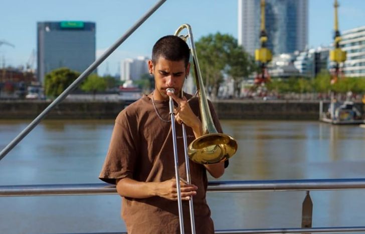 Dante y su trombón.
