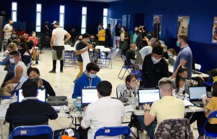 Durante uno de los operativos en febrero.