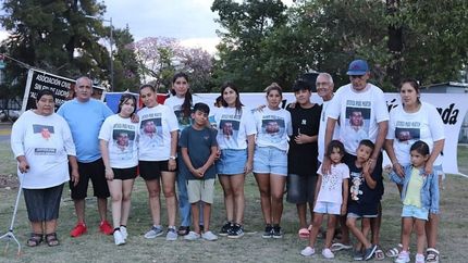 Familiares de Martín Aranda participaron del homenaje en Lomas.