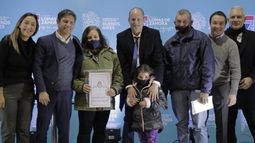 Lesci, Kicillof, Insaurralde y Alak, en el acto.