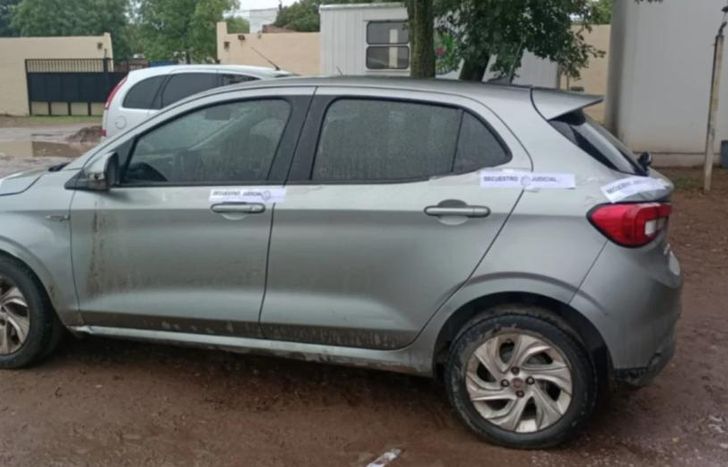El Fiat Argo incautado por la Policía.