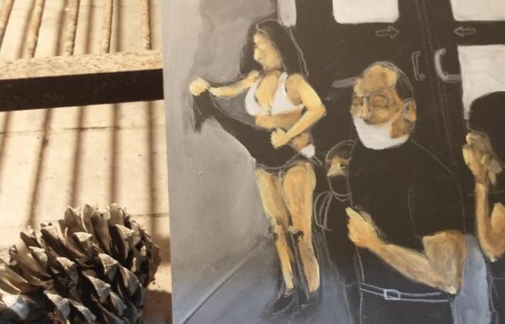 Luciano no descansa y pinta, incluso en sus vacaciones.