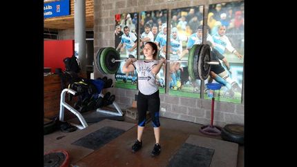 Florencia trabajó duro en el gimnasio del Parque de Lomas y ahora va por su sueño.