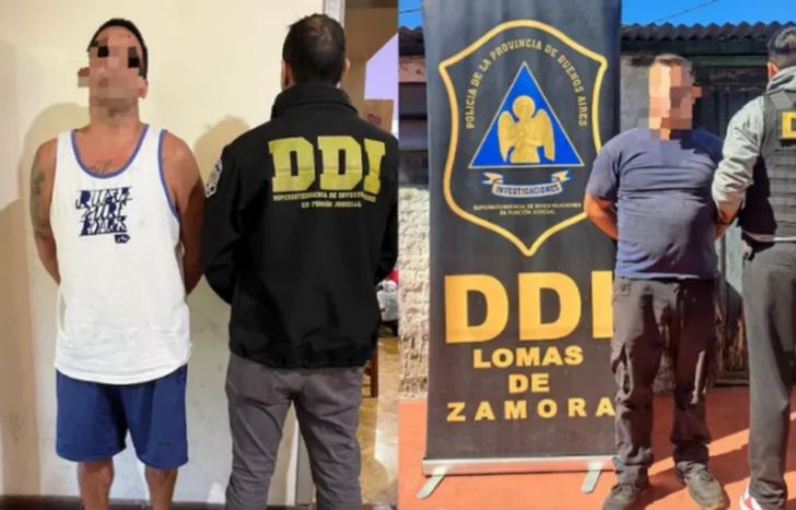 Los dos detenidos durante los ulitmos allanamientos.