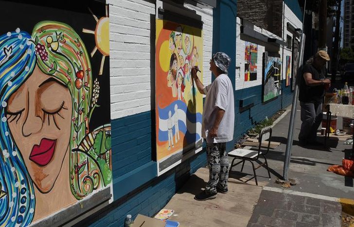 Hay siete murales nuevos y varios que se están restaurando.