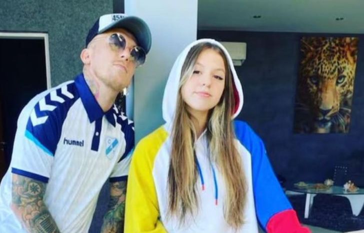 El Polaco y su hija Sol Celeste.