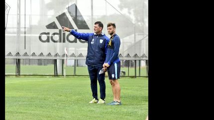 Aldirico junto a Federico Mazur, que sería titular ante el Funebrero. Aldirico junto a Federico Mazur, que sería titular ante el Funebrero.