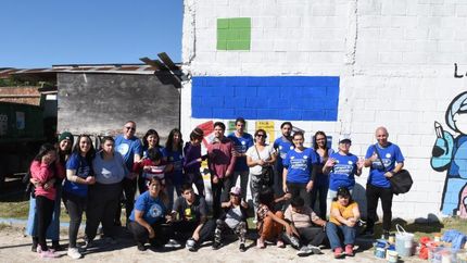 Pintaron un mural para concientizar sobre el autismo en Llavallol. Pintaron un mural para concientizar sobre el autismo en Llavallol.