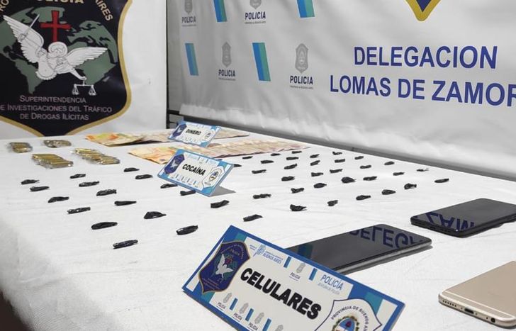 El material incautado en el allanamiento.