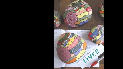 unas piedras se convierten en objetos decorativos