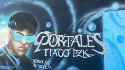 El mural se encuentra en Monte Grande.