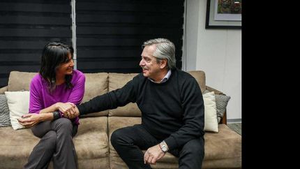 alberto fernandez recibio a natalia de la sota