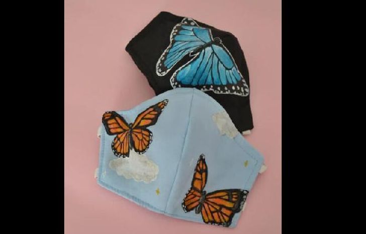 son de tela de algodón, con filtro incluido y pintados a mano.