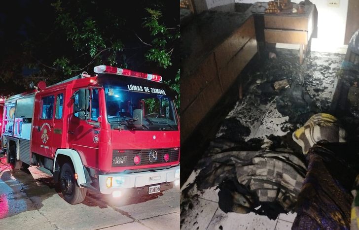 Incendio en Temperley: serios daños en una vivienda deshabitada.