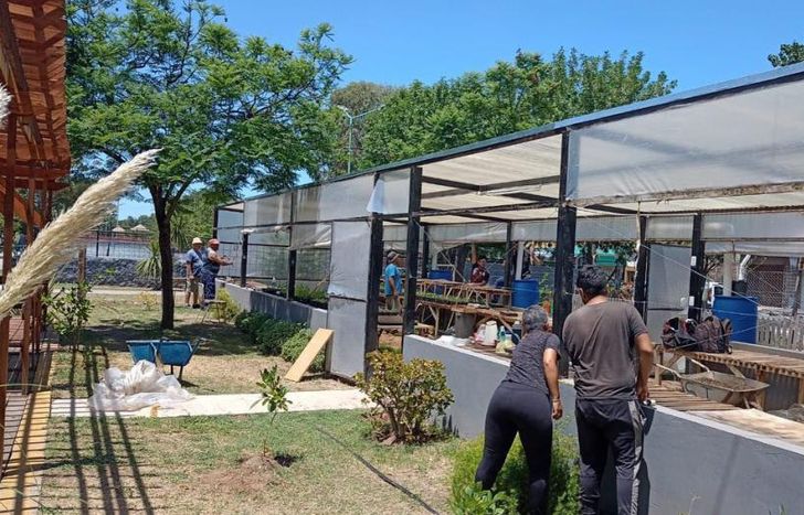 Trabajos en el vivero del Parque San José.