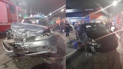 Así quedaron los autos tras el violento impacto. Así quedaron los autos tras el violento impacto.