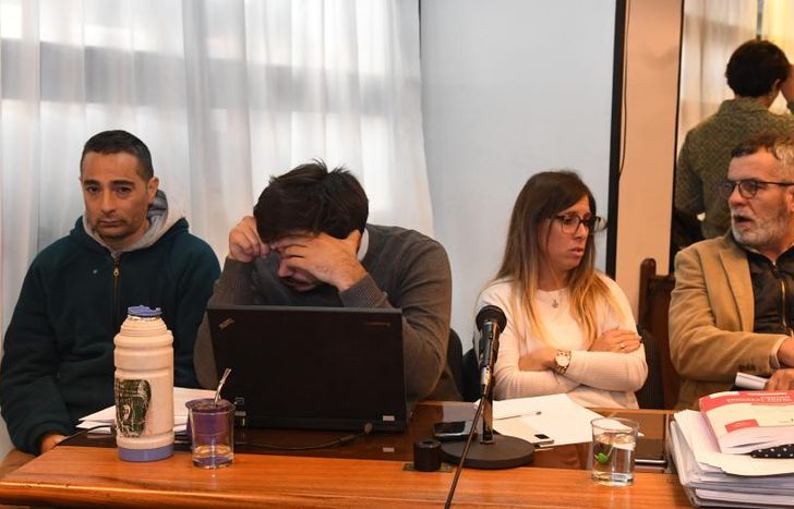 Marcelo Villalba y sus abogados.