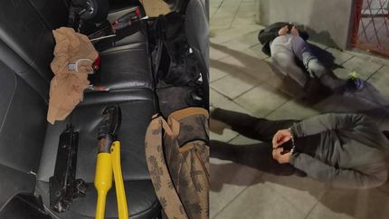 Las herramientas incautadas por la Policía y los dos detenidos.