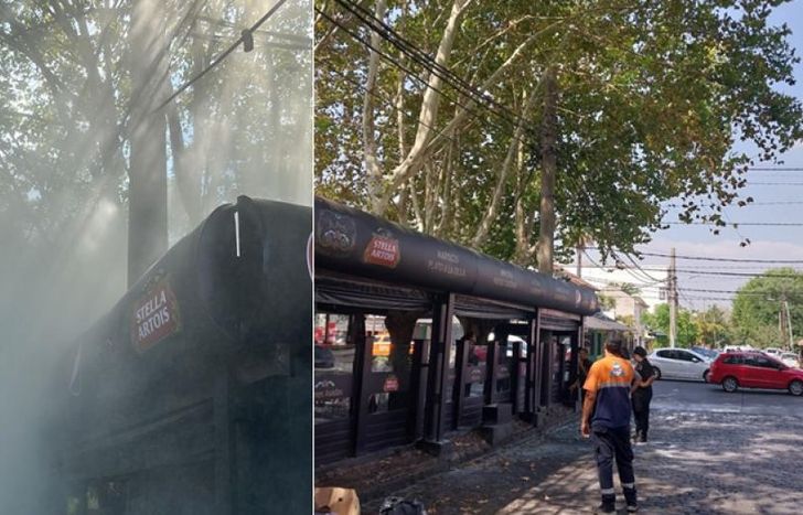 El incendio generó una importante humareda en la zona.