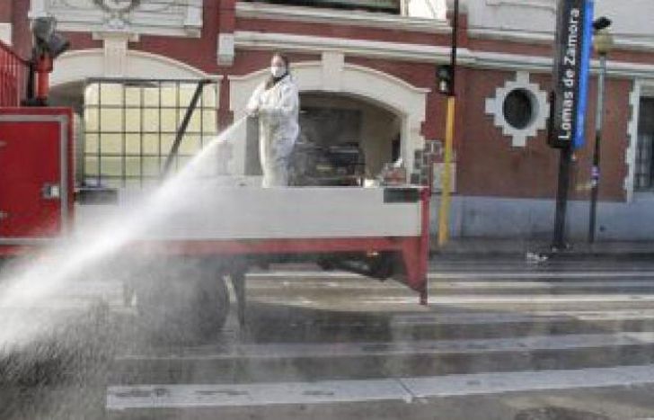 siguen los operativos de desinfección.