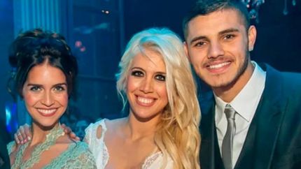 Zaira y Wanda con Mauro Icardi, en otros tiempos.