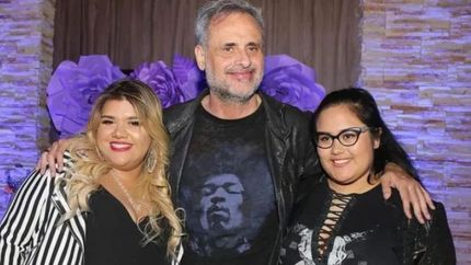 Jorge Rial con sus hijas Morena y Rocío.