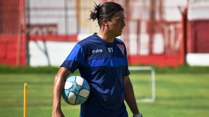 Sebastián Salomón en su primer día de trabajo en el club. Sebastián Salomón en su primer día de trabajo en el club.