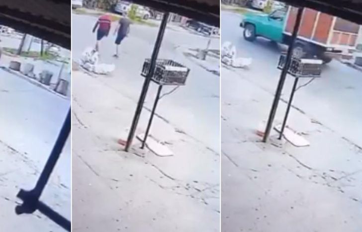 Una cámara de seguridad filmó los instantes previos al choque fatal.