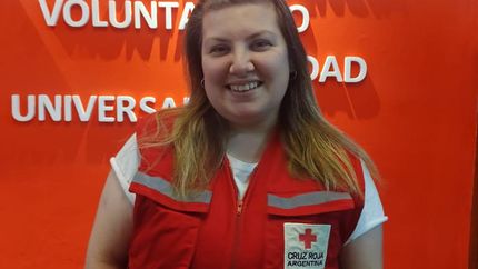 Victoria es voluntaria de la Cruz Roja hace una década.