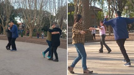 El encuentro de tango es a la gorra.