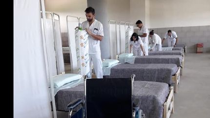 Los chicos fueron trasladados al Hospital de Campaña de Villa Jardín.