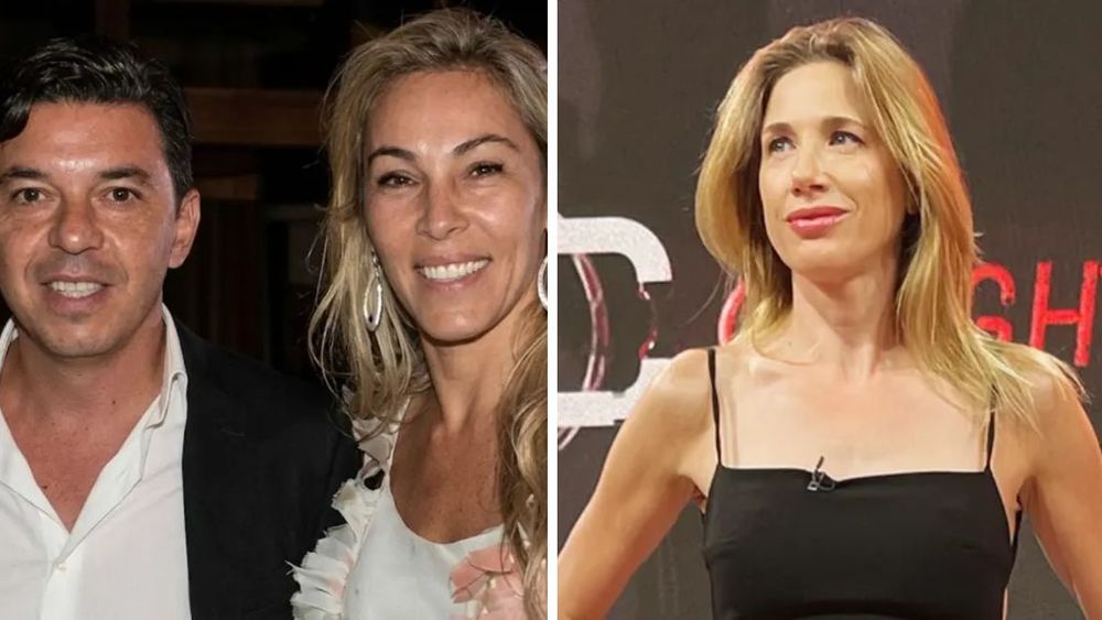 Marcelo Gallardo, su esposa y Alina Moine.&nbsp;