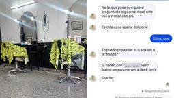 La peluquera escrachó al acosador.