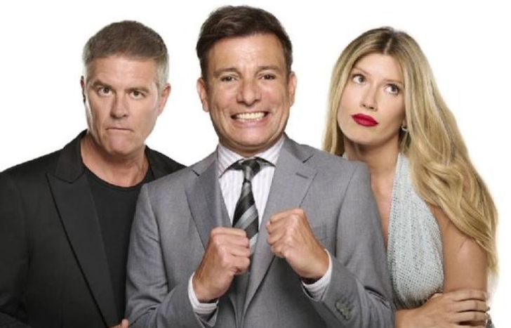 Martín Bossi, con Laurita y Mike Amigorena.