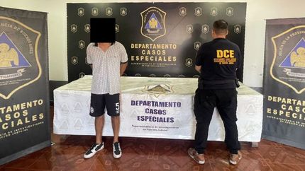 El detenido por el robo en Temperley. El detenido por el robo en Temperley.