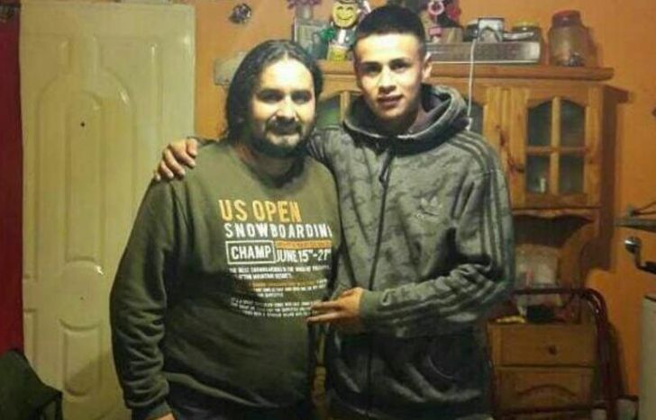 Martín Echeverría junto a su hijo, poco antes del crimen.