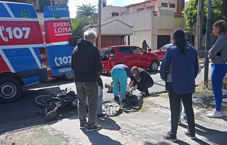 Intervino una ambulancia de Emergencias Lomas.