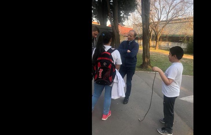 durante la recorrida dialogó con algunos de los trabajadores del lugar