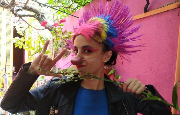Agostina Lotito en una pasaya rockera.